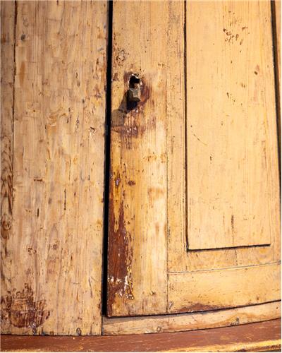 Amorphous - Swedish Corner Cabinet in natural patina