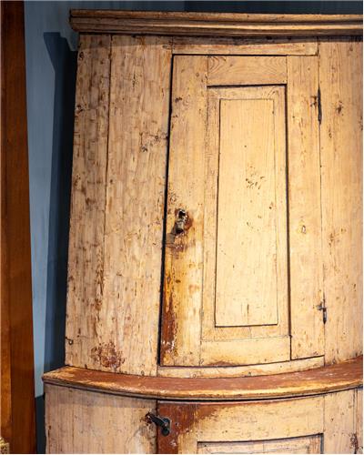 Amorphous - Swedish Corner Cabinet in natural patina