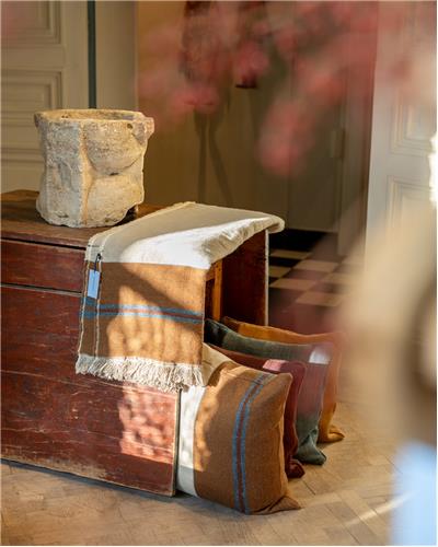 Amorphous - Wollen Plaid in aarde tinten